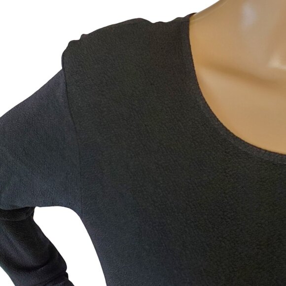 VTG Nicole Studio Long Maxi Dress Women's 16 Black Knit Long Sleeve Pullover - Picture 6 of 10